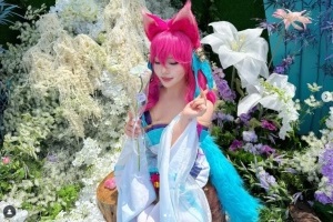 主播plumy晒照COS灵魂莲华阿狸，吧友们觉得如何？