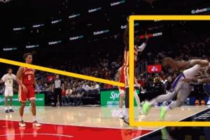 太极限了！东契奇身体已飞出底线但仍送出妙传助拉拉维亚打成2+1